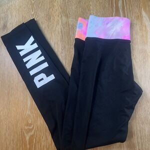 PINK Victoria's Secret Leggings Sz‎ Small 2015 Tie Dye Waistband